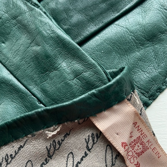 Anne Klein Vintage 90s Leather Gloves - Picture 3 of 9